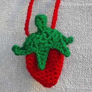STRAWBERRY POUCH -- HANDMADE